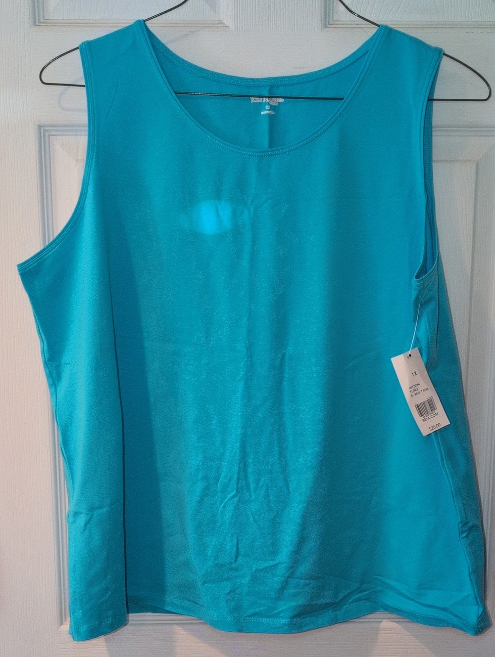 Kim Rogers Turquoise Scoop Neck Tank